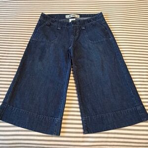 GAP Dark Blue Wide Leg Gaucho Jeans